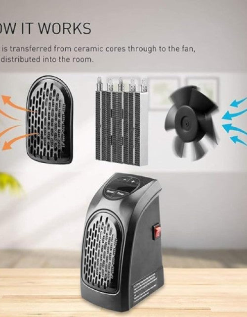 Handy Electric Heater Plug-In Heater, Mini Heater, Portable Room, Office, Bedroom Heater