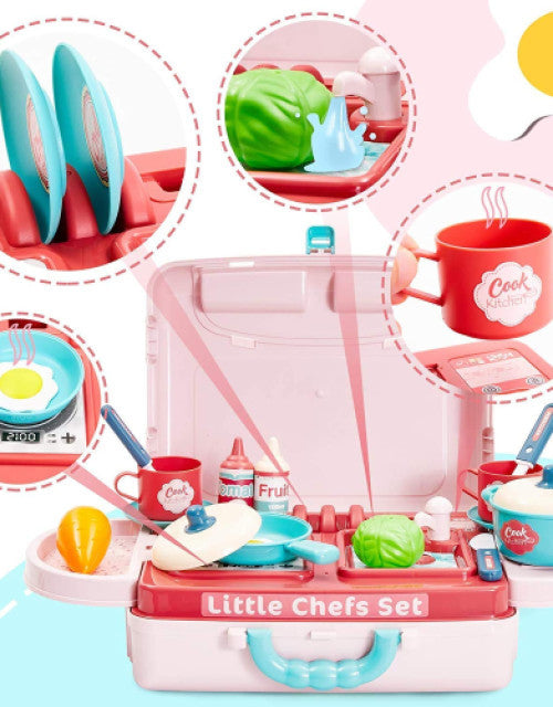 Kitchen Set for Girls with Cooking Utensils Combo Items