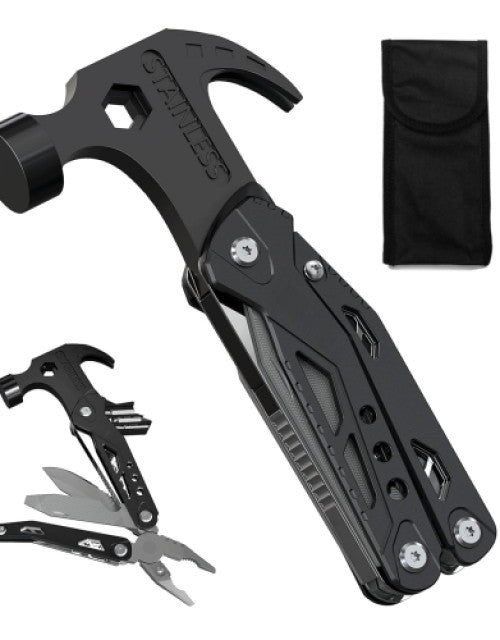 Multi Utility Hammer Tool Kit, Wood, Stainless Steel