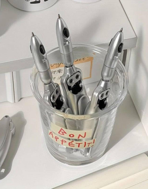 Transforming Robotic Ball Pen, Folding Retractable Ballpoint Writing Pen